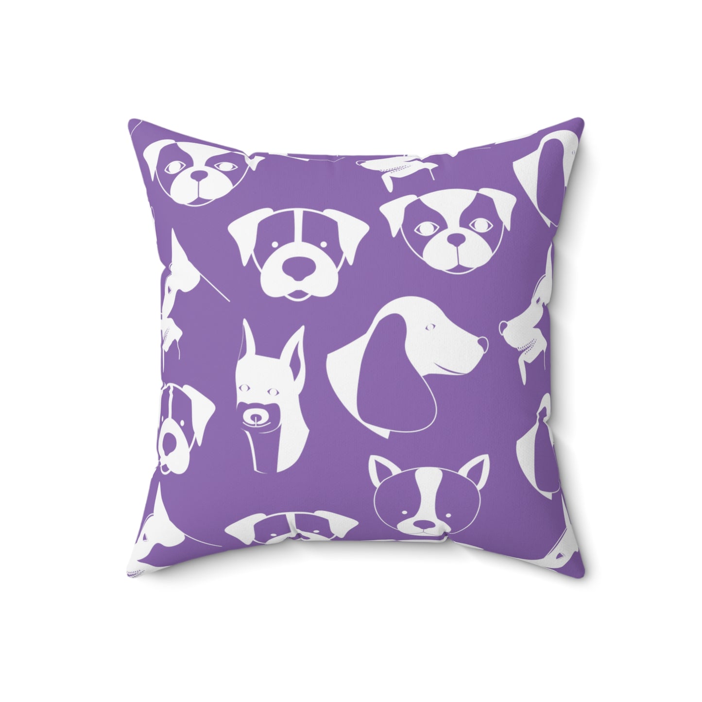 Chic ModDog Head Square Pillow (Versatile Double-Sided Graphic Variation) Purple