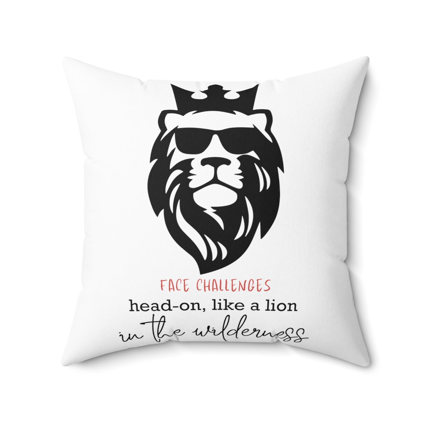 Face Challenges Lion King Square Pillow