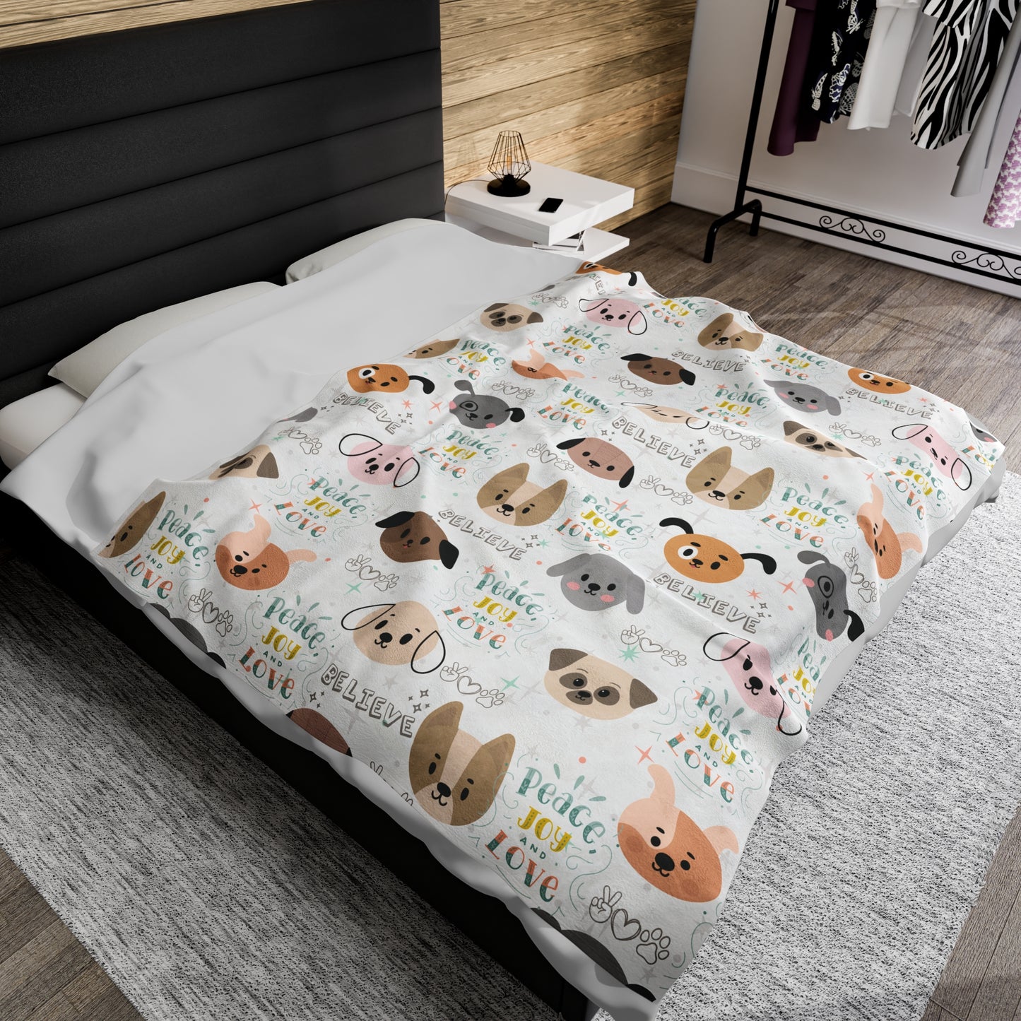 Believe Puppy Love Plush Blanket