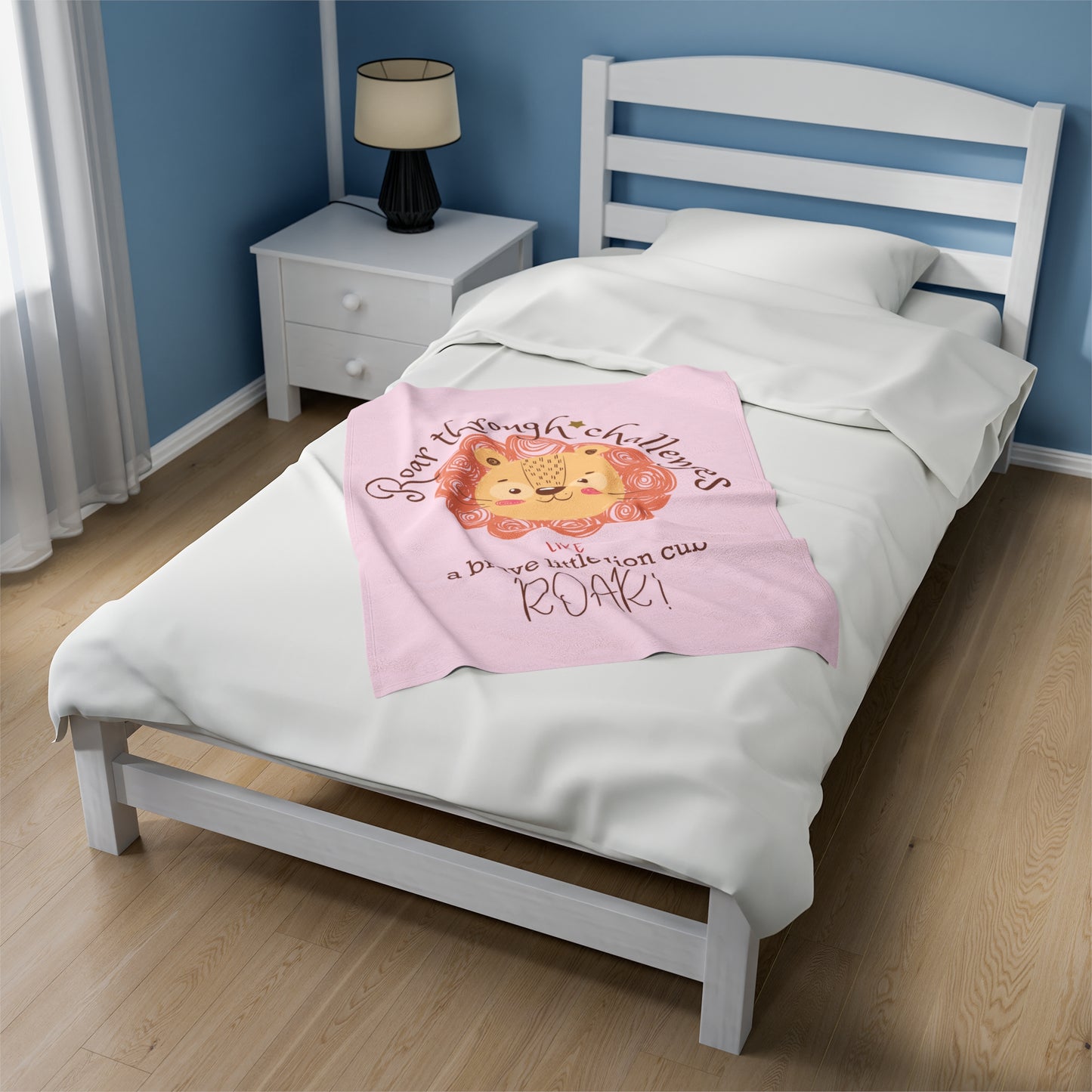 Roar through Challenges Little Lion Cub Plush Blanket