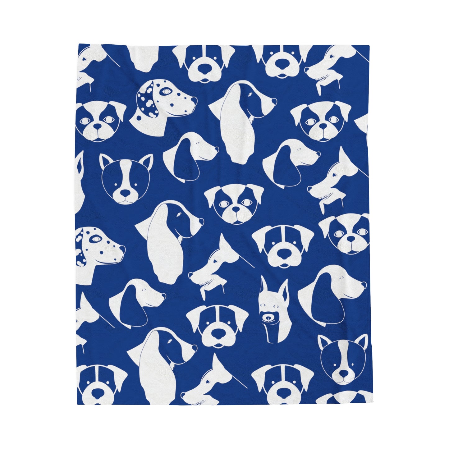 Chic ModDog Head Plush Blanket - Blue