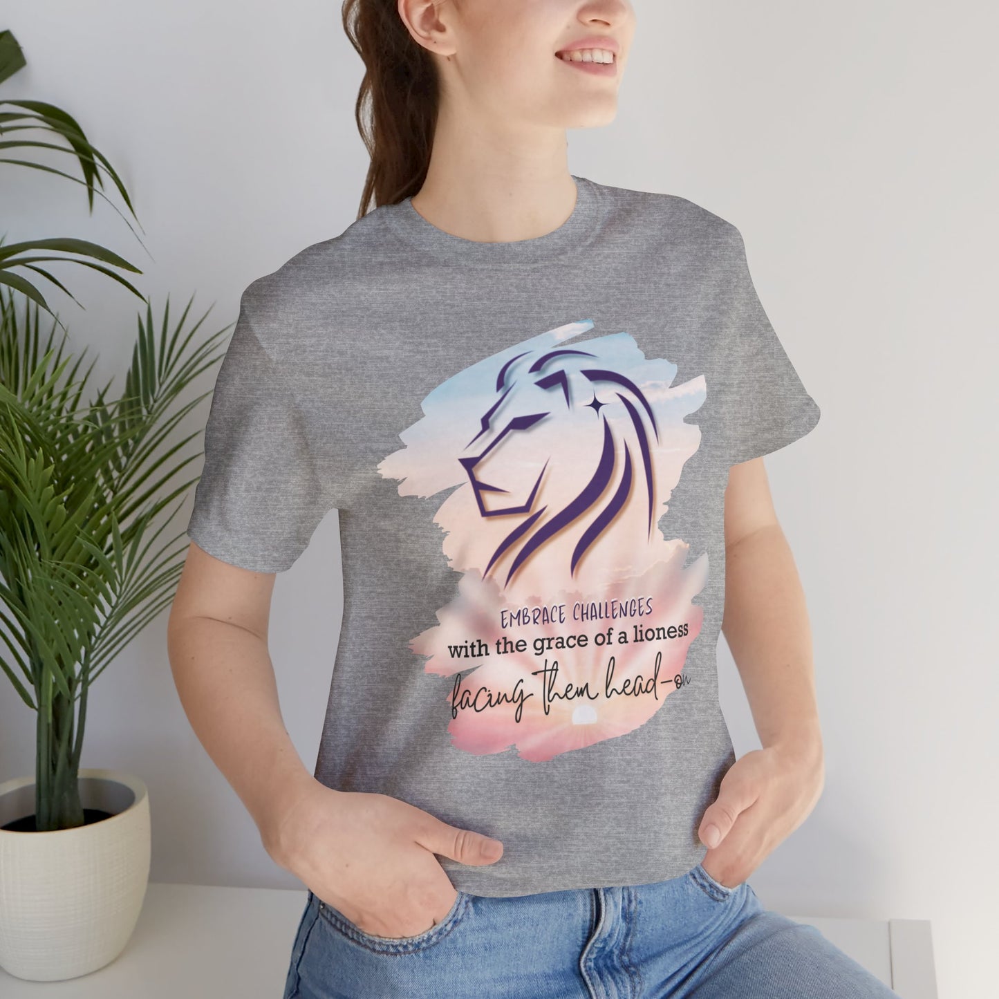 Embrace Challenges Lion Queen T-Shirt (DaddyMammy&Me Matching Tee)