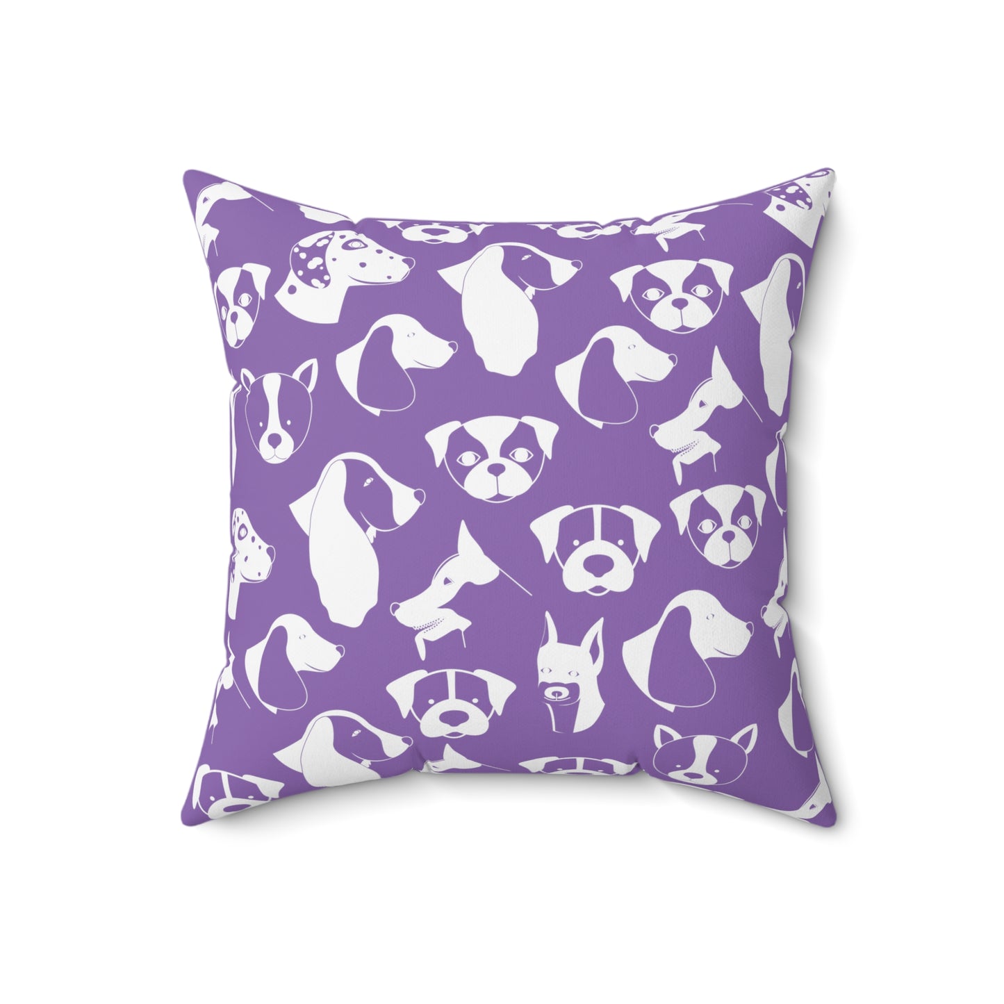 Chic ModDog Head Square Pillow (Versatile Double-Sided Graphic Variation) Purple