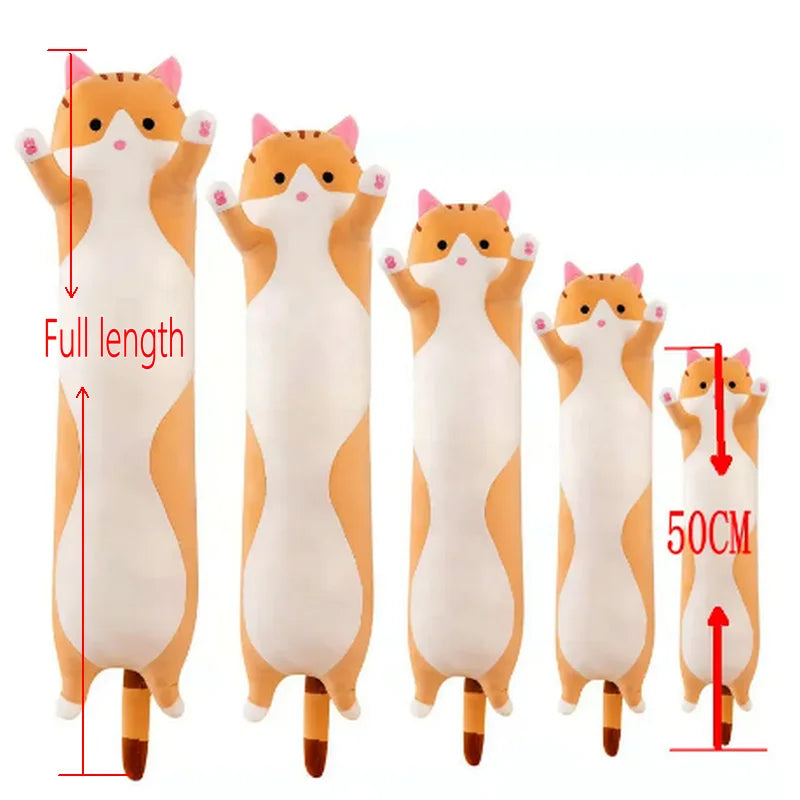 Super Soft Long Cat Koala Panda Body Plush Pillow