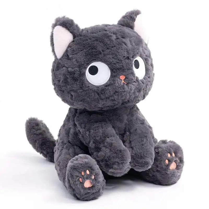 Super Soft Black British Shorthair Cat Stuffed Animals Toy Plushie (in 3 Funny Poses)