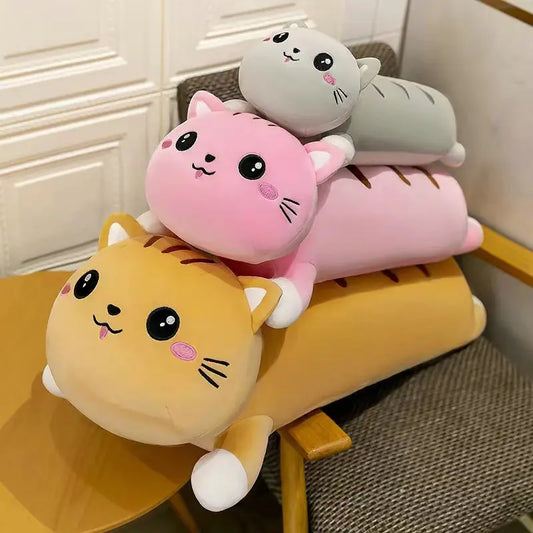 Super Soft Resting Kitten Body Plush Pillow