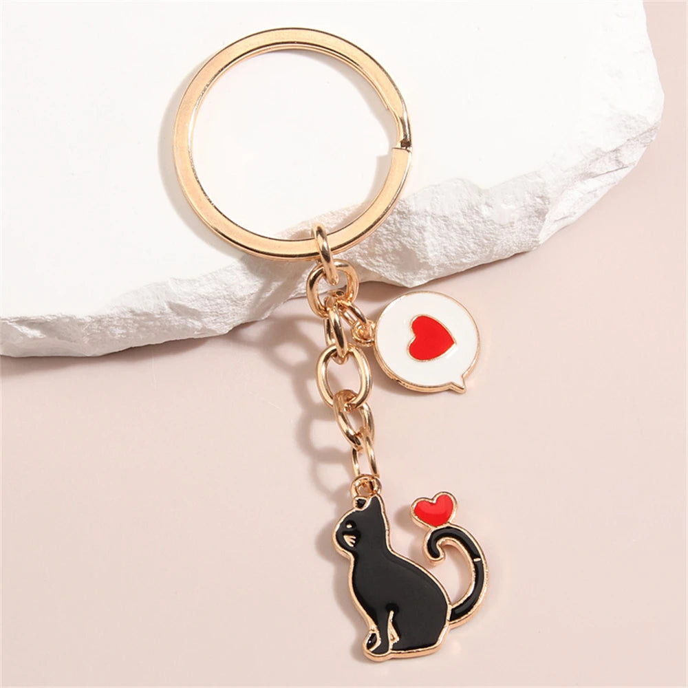 Lovely Cat Musician Metal Enamel Keychain (6 styles available)