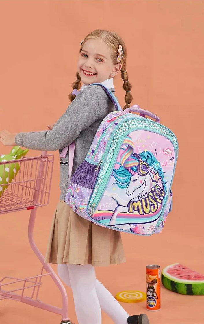 Unicorn Melody 16" Waterproof Backpack (Matching lunch bag and pencil case sets are available)