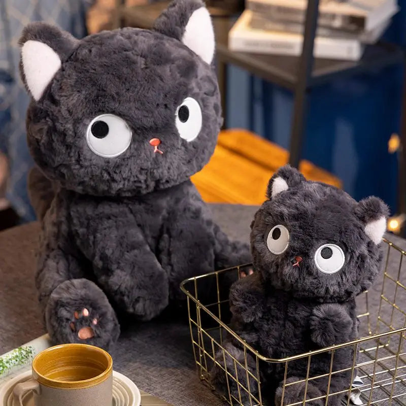 Super Soft Black British Shorthair Cat Stuffed Animals Toy Plushie (in 3 Funny Poses)