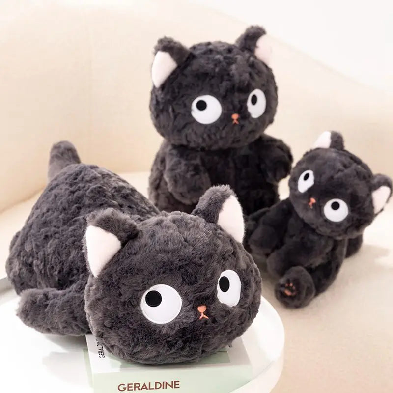 Super Soft Black British Shorthair Cat Stuffed Animals Toy Plushie (in 3 Funny Poses)