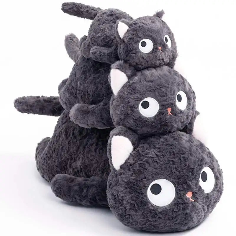 Super Soft Black British Shorthair Cat Stuffed Animals Toy Plushie (in 3 Funny Poses)