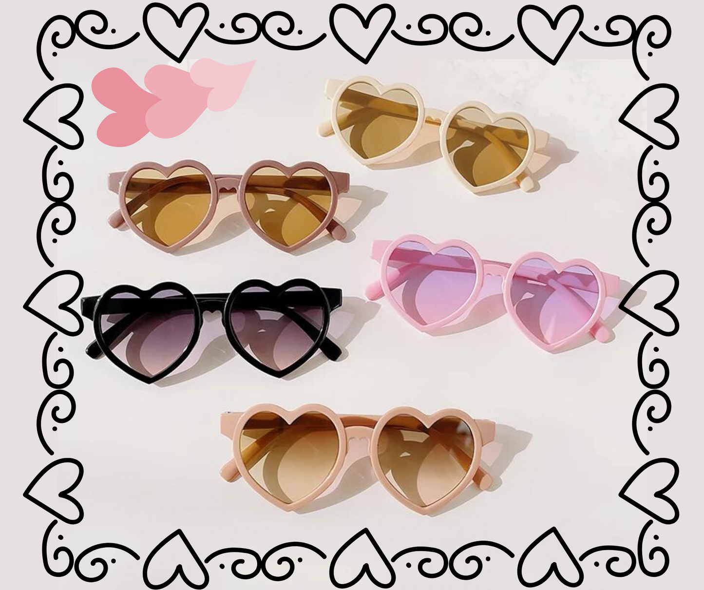 Kids Heart Delight Polarized Sunglasses Collection (3 Styles)